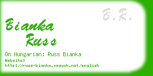 bianka russ business card